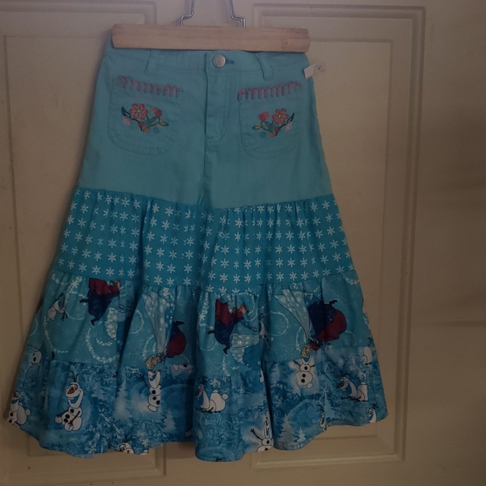 Handmade girls skirt Frozen theme